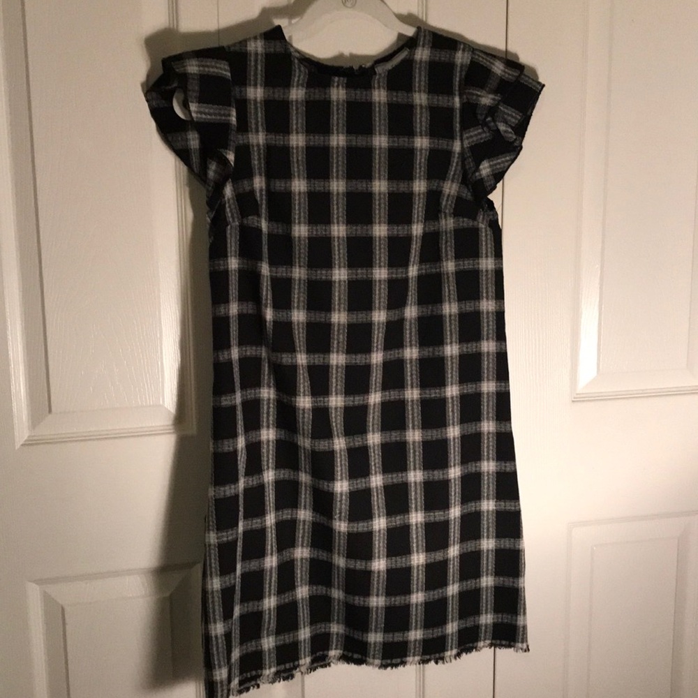 White and Black plaid dress